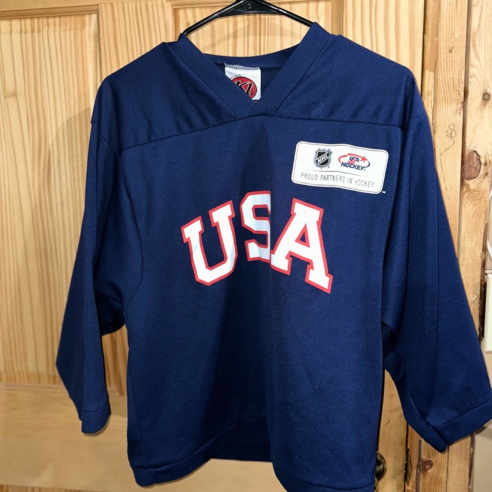 NHL Kids USA Navy Blue Hockey Jersey